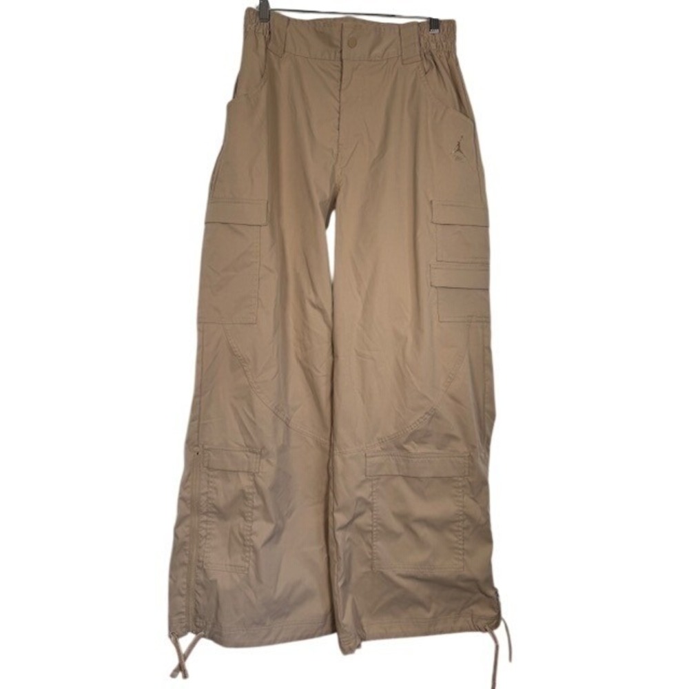 NWOT‎ Jordan Flight Cargo Pants Tan Wide Leg Drawstring Womens - Medium - Picture 5 of 16